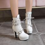 Ботильоны платформы Scaoruki, 110 White - фото 4