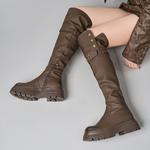 Сапоги женские коричневый Eblan - фото 6