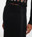 Юбка макси с декором Rabanne, черный - фото 4