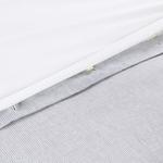 Пододеяльник Frette Graphite с рисунком в полоску 230x230, молочный/черный - фото 4