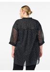 Блуза Zizzi Blouse, Black Dot/Black - фото 3