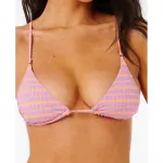 Топ бикини Rip Curl Isles Plaid Sliding Triangle, розовый - фото 3