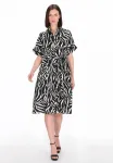 Платье-Рубашка Usha, Black Offwhite - фото 2