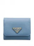Маленький кошелек с логотипом Prada, синий - фото
