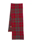 Клетчатый шарф Guest In Residence, красный - фото