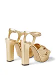 Босоножки Heloise 120 с эффектом металлик JIMMY CHOO, золотой - фото 3