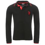 Лонгслив U.S. Polo Assn. PoloShirt Langarm, черный - фото
