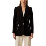 Пиджак ARMANI EXCHANGE с застёжкой на одну пуговицу и карманами-молниями, чёрный - фото 4