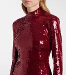 Мини-платье Sylee с пайетками Veronica Beard, Wine - фото 4