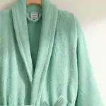 Хлопковый халат 380 гр/м2 Zafiro Basics El Corte Inglés, зеленый - фото 2