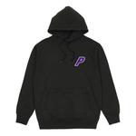 Толстовка fw21 ultimo tri-chenille hood black logo 'black' Palace, черный - фото