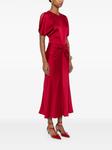 Платье миди со сборками Victoria Beckham, красный - фото 2