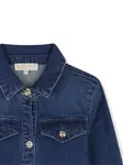 Джинсовое платье-рубашка на пуговицах Michael Kors Kids, синий - фото 3