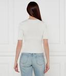 Шелковая блузка в тритоне Cropped fit Pinko, экрю - фото 3