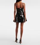 Мини-платье с пайетками David Koma, черный - фото 3