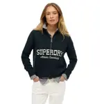 Свитер Superdry Slouchy Graphic half zip, черный - фото