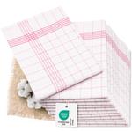 Чайные полотенца набор  Zollner, красный - фото