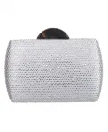 Сумка Women's Crystal Minaudiere Nina, серебряный - фото