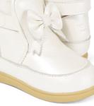 Кожаные ботинки Baby Cemilla с бантом Donsje, Off White Metallic Leather - фото 4
