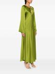 Forte Forte шелковое платье макси, зеленый - фото 3