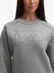 Свитшот с логотипом Boss, серый - фото 4