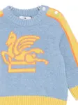 Свитер Пегас-интарсия ETRO KIDS, синий - фото 3
