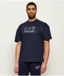 Футболка relaxed fit Ea7, темно-синий - фото