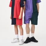 Приталенные шорты Японская версия Unisex Champion, сине-красный пэчворк - фото 11