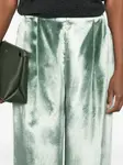 Атласные брюки Alberta Ferretti, зеленый - фото 5
