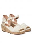 Эспадрильи Fringe Canvas Medium Wedge FW0FW08879 Tommy Hilfiger, бежевый - фото 2