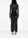 MANURI кружевное платье миди, черный - фото 4