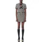 Платье с геометрическим принтом с короткими рукавами Valentino, белый - фото 4