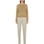 Кашемировый кардиган с вышитым логотипом Burberry, цвет хаки - фото 3