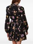 TWINSET платье мини с цветочным принтом, черный - фото 4