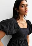 Блуза New Look DAISY EMBROIDERY PUFF SLEEVE MILKMAID, Black - фото 4