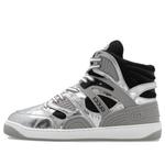 Кроссовки basket high 'silver black' Gucci, серебряный - фото