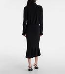 Расклешенное платье миди Norma Kamali, Black - фото 3