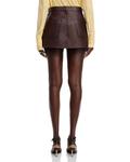 Кожаная мини-юбка FRAME, коричневый - фото 4