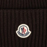 Шапка с логотипом Moncler, темно-коричневый - фото 4