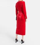 Бархатное платье миди Alessandra Rich, красный - фото 3