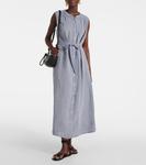 Длинное платье из льна Luna Velvet, Blue Haze - фото 2