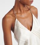 Фатуо камисоль из сатина с цепочками Sportmax, Burro - фото 4