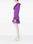 Мини-платье с оборками Valentino Garavani, фиолетовый - фото 4