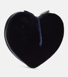 Бархатный клатч le cœur с сердечком Alaïa, синий - фото 4