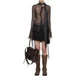 Мини-юбка с низкой посадкой и плиссировкой Acne Studios, черный - фото 4