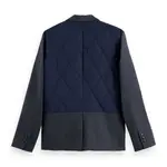 Блейзер Scotch & Soda Colourblock Lightly Padded Mixed Fabrics, синий - фото 4