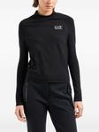 Ea7 Emporio Armani топ с нашивкой-логотипом, черный - фото 2