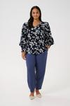 Блуза KAFFE CURVE, темно-синий - фото 3