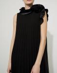 Платье А-силуэта с плиссе черного цвета Joseph Ribkoff - фото 2