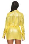 Платье-рубашка Discoteca желтого цвета LUXXEL - фото 3